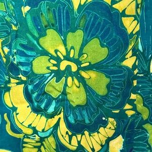 Evan Picone Vintage Green Floral Sheath Dress 12